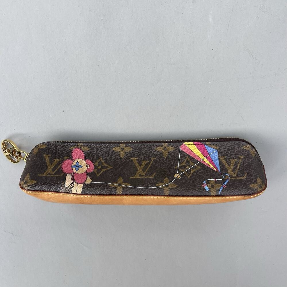 Louis Vuitton 2019 Monogram Christmas Animation Tokyo Elizabeth Pencil Pouch